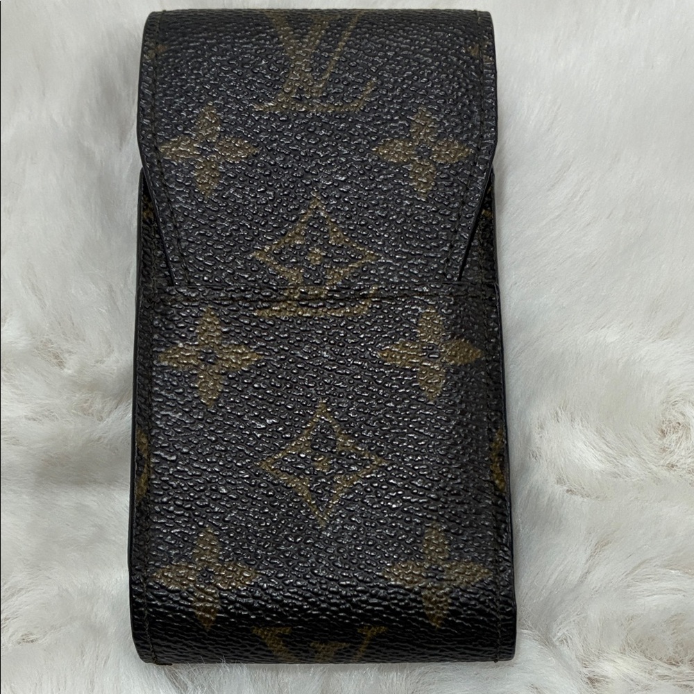Vintage Louis Vuitton Black and Brown Monogram Case